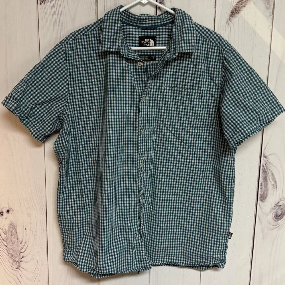 The North Face‎ Men’s Gingham Button-Down Shirt Blue/Green – XL